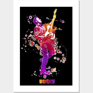 Bruce Springsteen The Boss Watercolor Splatter 07 Posters and Art